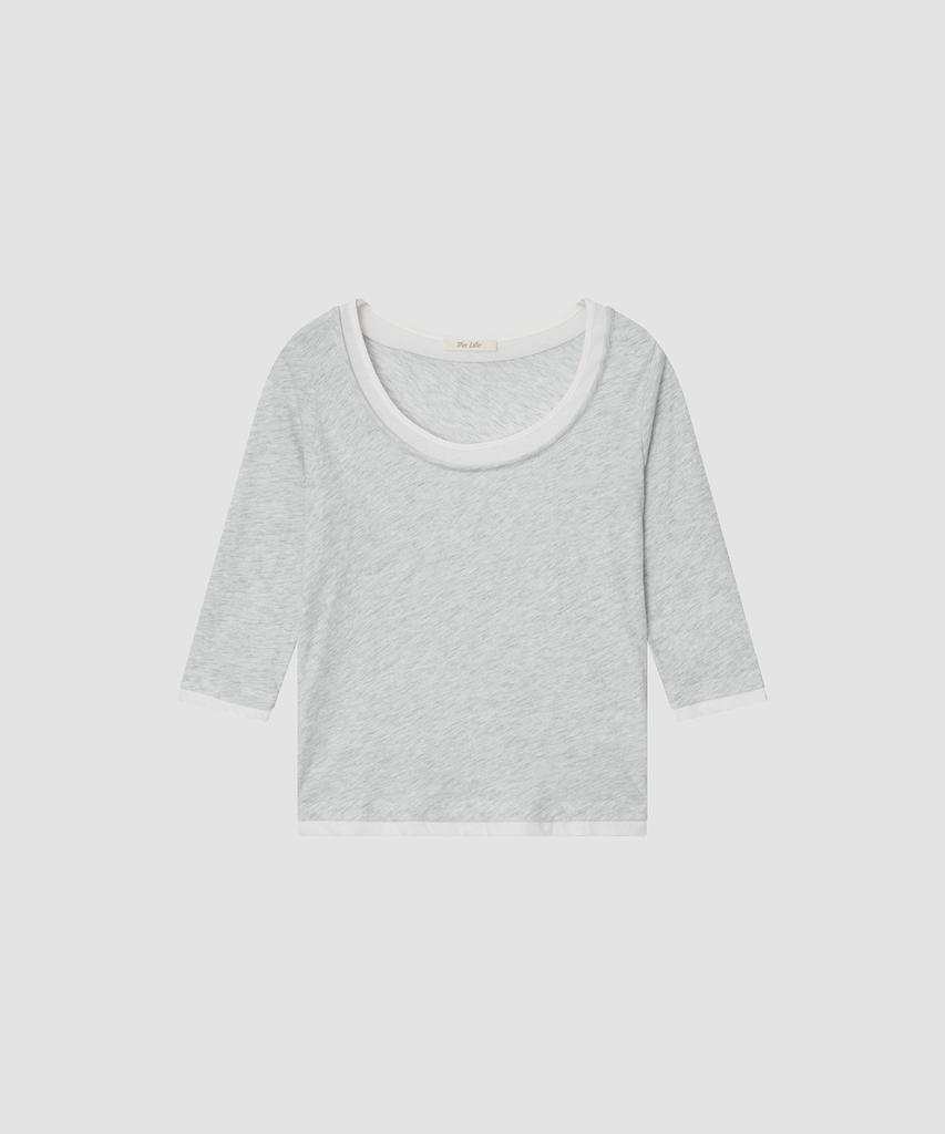 Deolil Double Layered Tee_Light Gray