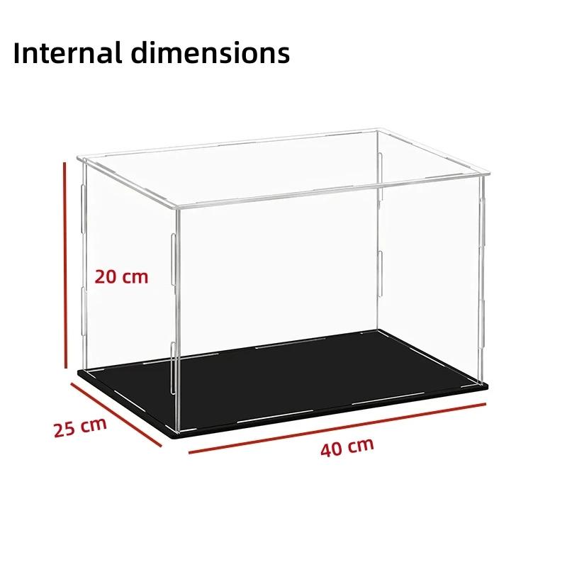 8 Size Clear Acrylic Showcase Display Case Stand Large Dustproof Protection Box for Action Figures, Toys, Collectibles Models