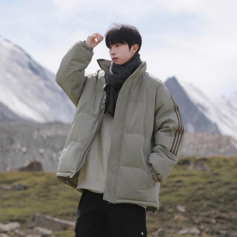 Couple Cotton Jacket Men and Women Same Style Winter Japanese Cotton Jacket Coat Bread Suit Loose Stand Collar Cotton Jacket Men