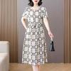 Summer Elegant Dresses Ladies  Slim Short Sleeve Casual Summer Women's Dresses Korean Style Vintage Clothes