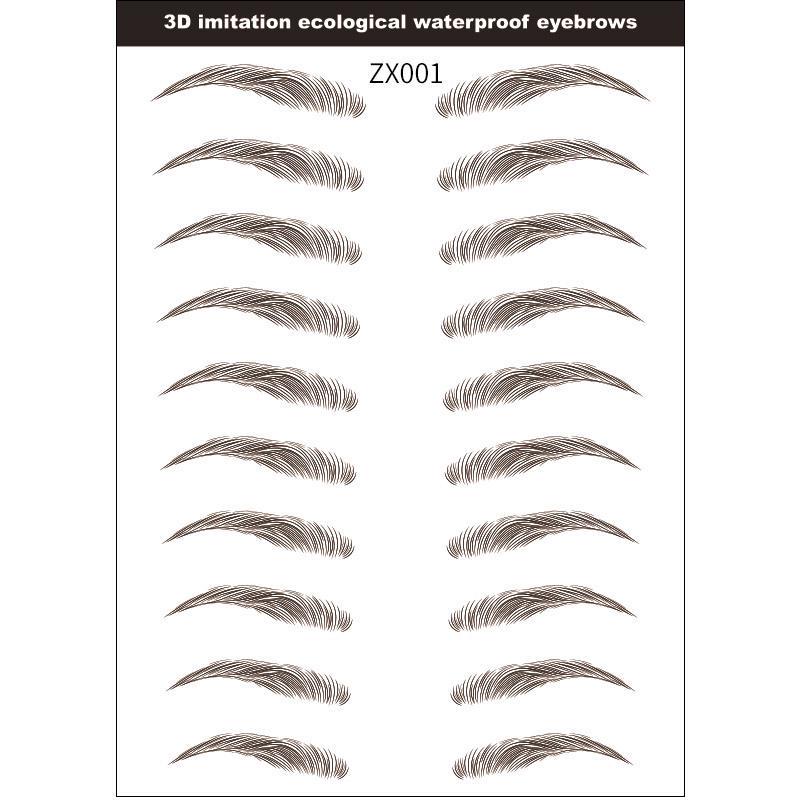3D Waterproof Eco-Imitation Eyebrow Tattoo Stickers
