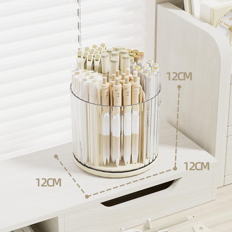 Rotatable Large Capacity Pen Holder - Multifunctional Desk Organizer for Students and Children