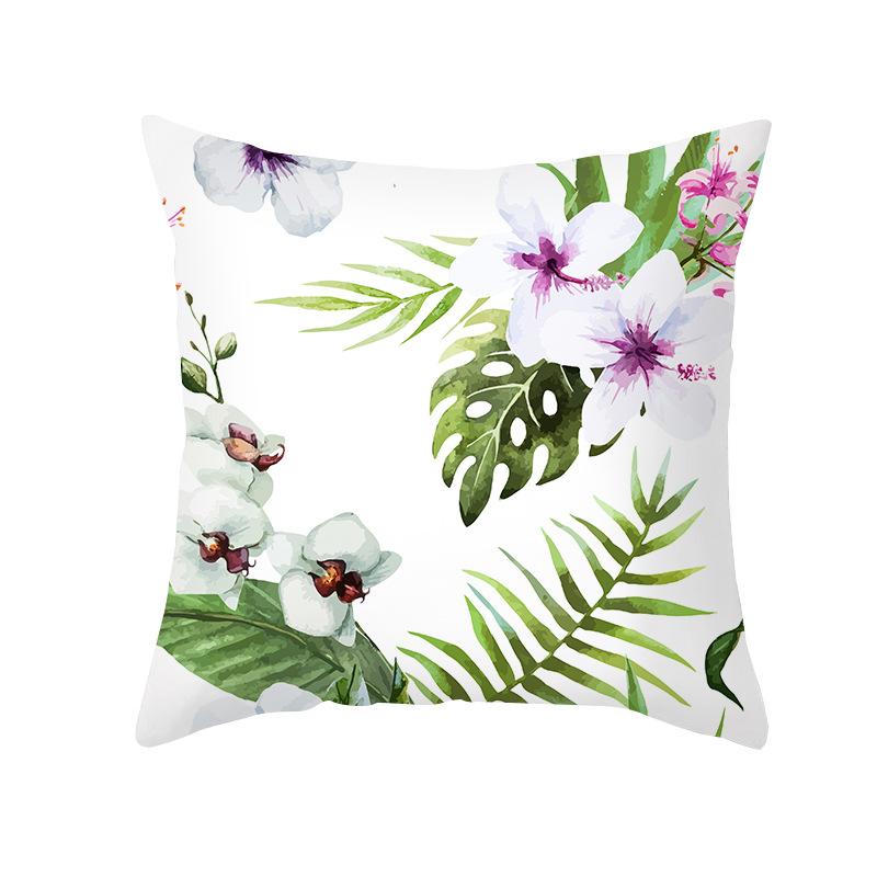 Home Decor Tropical Floral & Flamingo Throw Pillow Covers Pattern Cushion Cover Suitable For Sofa Bedroom Car Pillow Cover