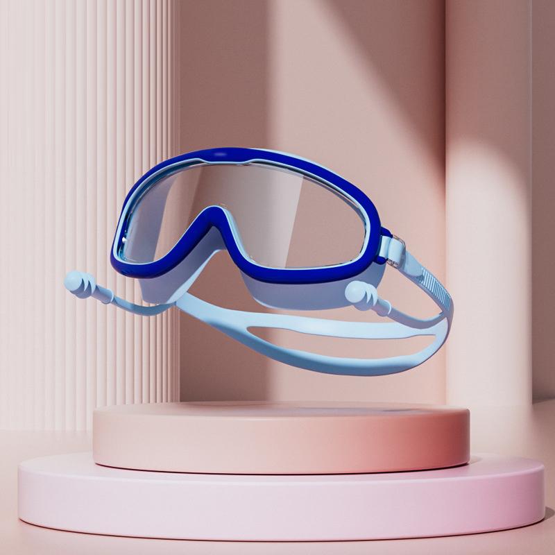 Lunettes de Natation Grande Monture Lunettes de Natation Grande Monture HD Vision Large Anti-Buée Protection UV Lunettes de Natation Pour Adultes Pas de Fuite