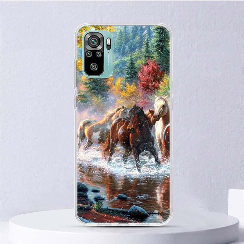 Horse Great Beauty Galloping Soft Case For Xiaomi Redmi Note 14 13 12S 11S 10S 12 Pro Plus Phone Cover 11 10 11E 11T Note14 Shel