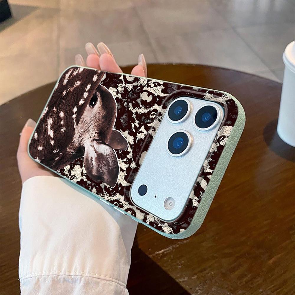 Lace Deer Pattern Silicone Phone Case For iPhone 17 Pro Max 11 12 13 14 15 16 Pro 17 Air 15 14 Plus X XS XR Soft Cover