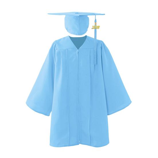 Kindergarten Abschlusskappe und Talar Set Unisex Glückwunsch Absolvent Outfit mit 2026 Quastenanhängern für Vorschule Kindergarten