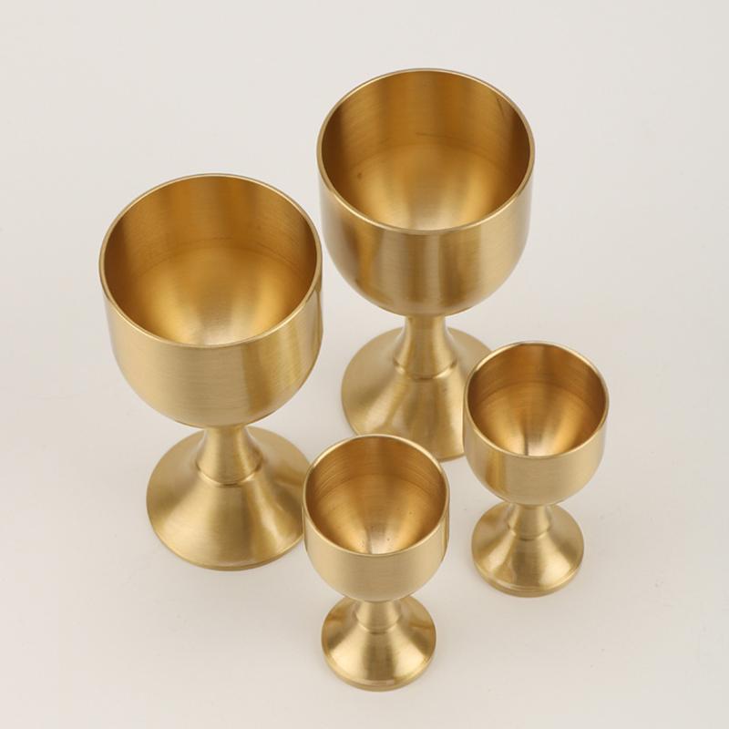 Brass Wine Glass Restaurant Goblet Tabletop Red Wine And White Wine Trumpet Copper Crafts Copper Decoration Mini Shot Glass