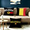 Comic Kingdom Belgium Flag Square DoubleSided printed Pillow Case Bedroom Bedside Pillow Sofa Cushion Cover