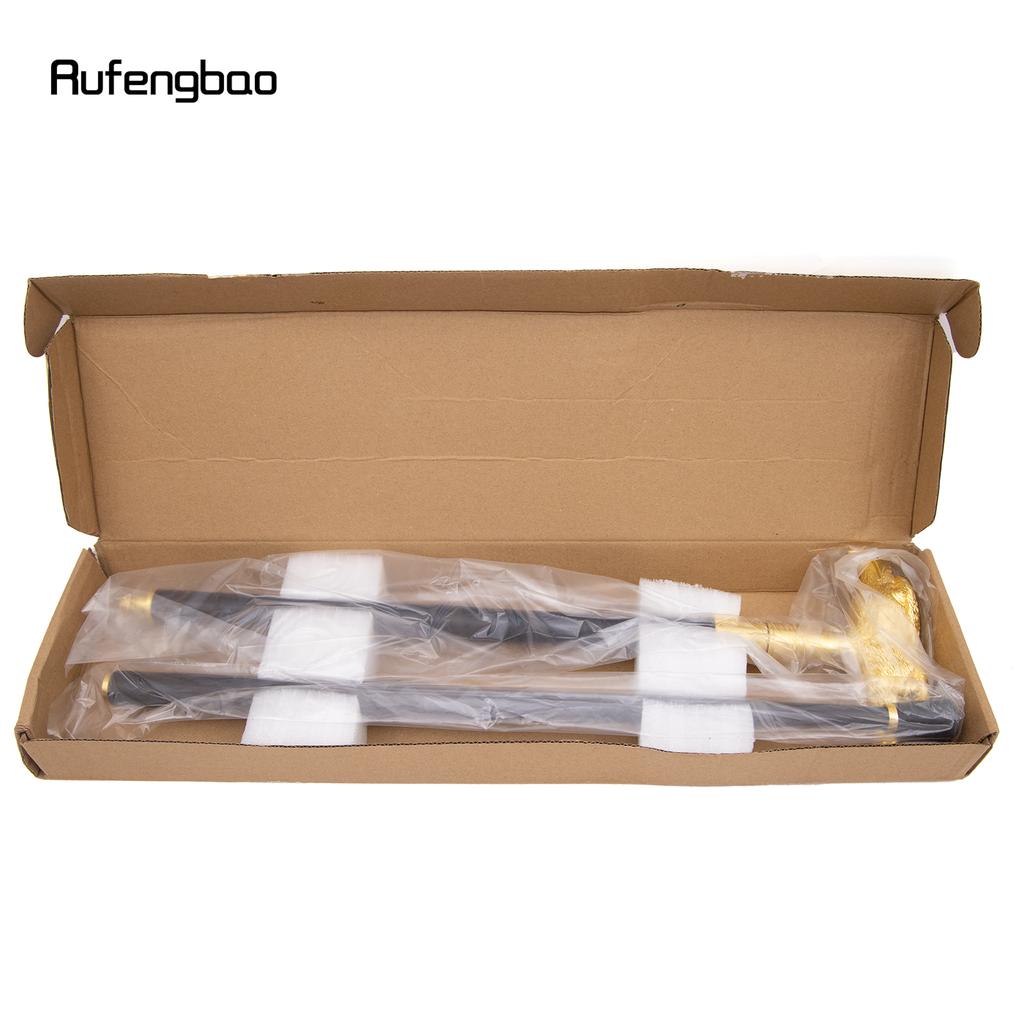 Gold Luxus Doppel Adler Kopf Spazierstock Mode Spazierstock Gentleman Elegante Cosplay Spazierstock Knauf Crosier 93cm