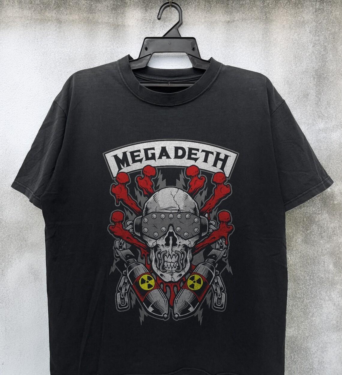 NEW! Rare Megadeth Vic Rattlehead Unisex Black Cotton T-Shirt XXL