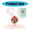 3D Foldable Greeting Card With Envelope Unique Foldable Greeting Card Flower Bouquet Card for Celebratory Event