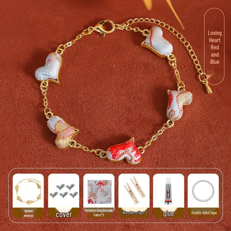 Qixi Festival DIY Brocade Hair Clip & Brooch Material Pack Hairpin Accessories.