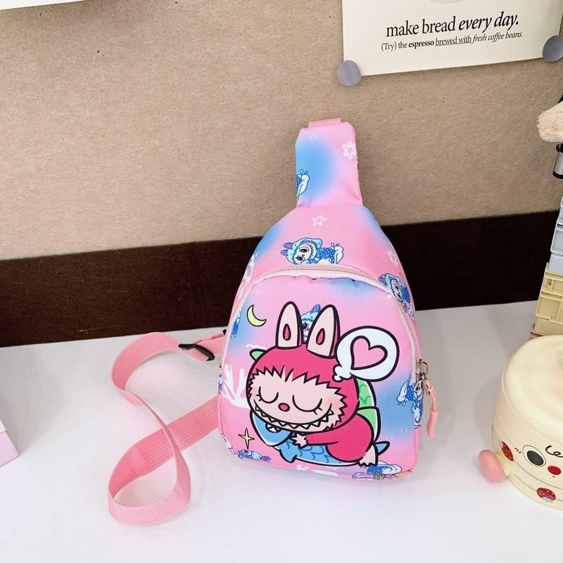 Shoulder Single Print Crossbody Chest Bag For Kids Nylon Durable Gift