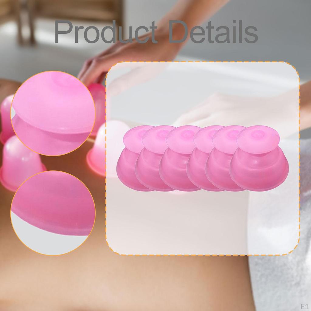 6 Pieces Cupping Cups Set Vacuum Massage Cup Suction Glasses Fireless Portable