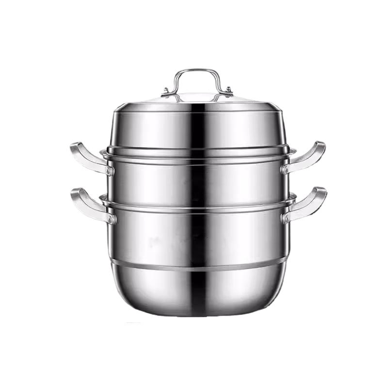 Sulete 316 Stainless Steel 3-Layer Steamer & Soup Pot Set