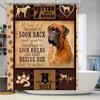 Boxer Dog Shower Curtain Love for Pets Decor Rustic Country Style Home Accessories Waterproof Fabric with Cute Animal Design Per