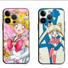Black Soft Case for Apple iPhone 6s 11 8 XS X 13 Pro Max XR 7 12 Mini 14 Plus SE 14Pro Back Cases Sailor Cartoon M-Moons Cover