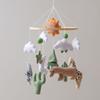 Baby Crib Mobile Clouds Animals Leaf Plush Crib Mobile Handmade Felt Hanging Decor