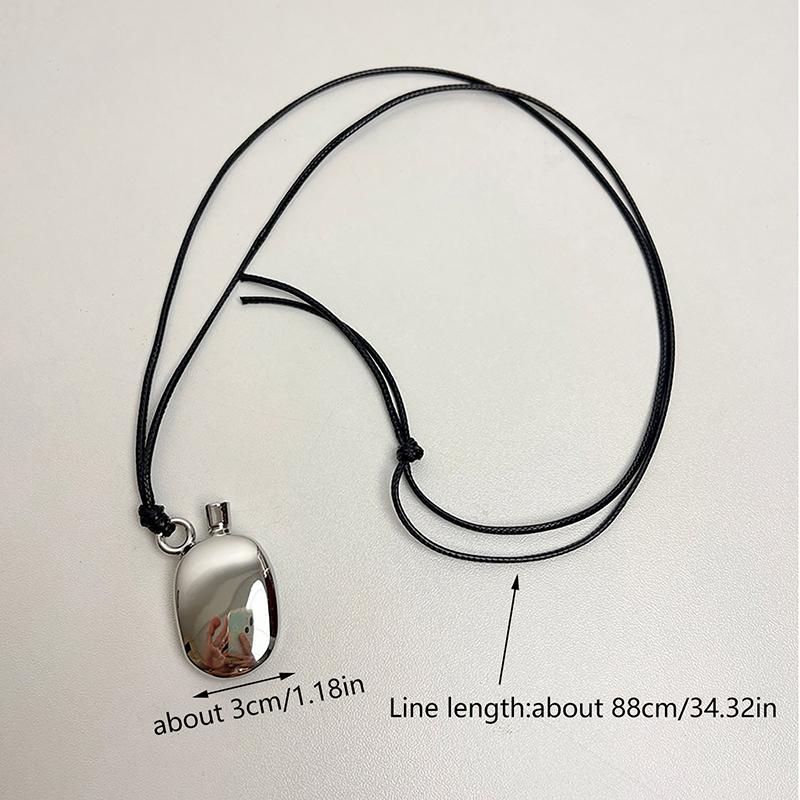 Moderner Schmuck Elegantes Temperament Metall Kessel Anhänger Halskette für Frauen Schlichtes Design Accessoires