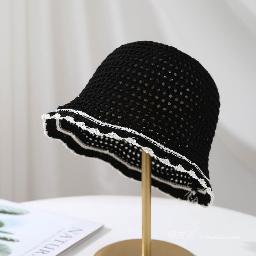 

Women s Bucket Hat Spring Summer Hats For Women Short Brim Sunshade Breathable Fisherman Cap Travel Sun Hat Female New Fashion 56-58cm чёрный