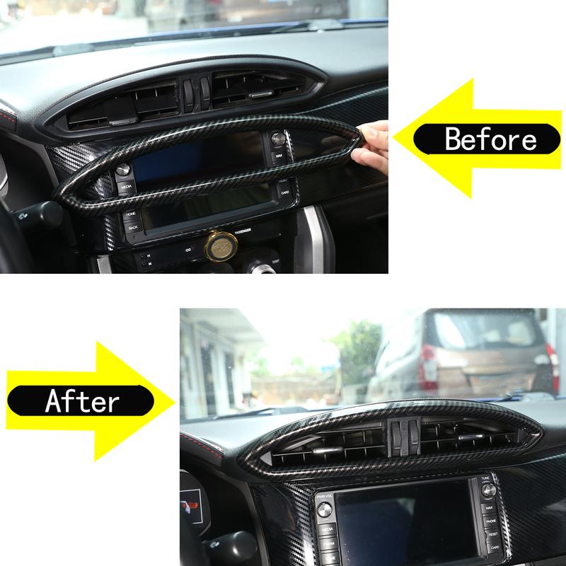 For Subaru BRZ 2012- ABS Car Center Console Air Outlet Frame Trim Cover Decorative Sticker Protection Car Accessories