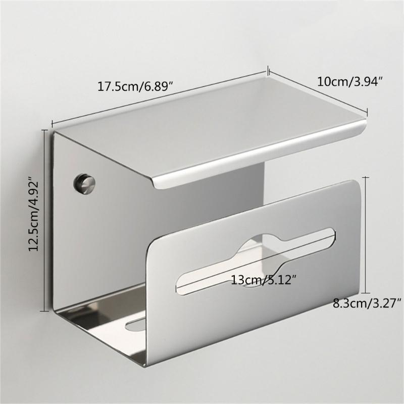 Punch frees Tissue Dispensers Corrosion Resistant Tissue Stand Contemporary Square Tissue Box Cover Metal for Bathroom