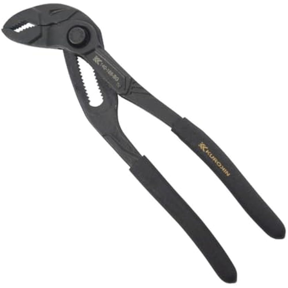 Fujiya quick water pump pliers, black gold, total length 185 mm, opening 30 mm, 140-185-BG