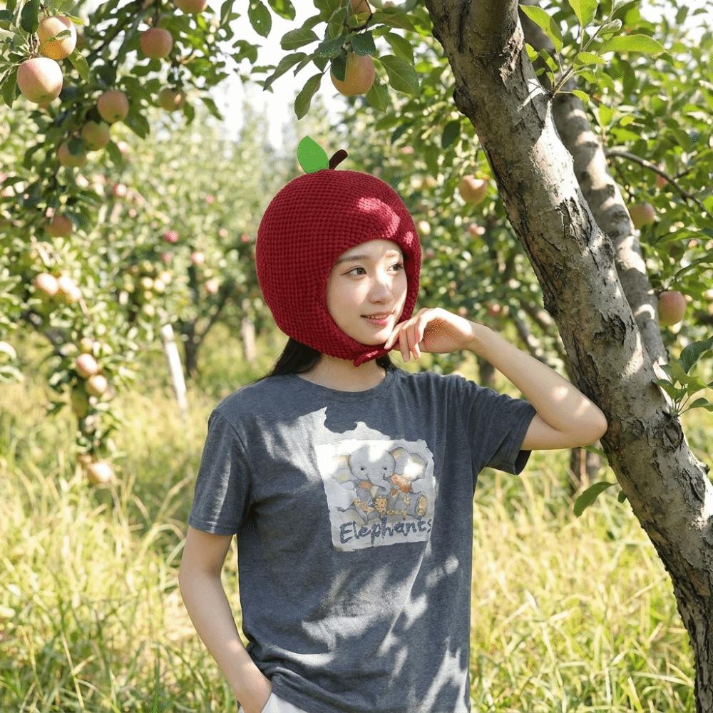 Cotton-Filled Simulation Fruit Hat Funny Party Costume Head Cover Stylish Lychee Headgear Festival