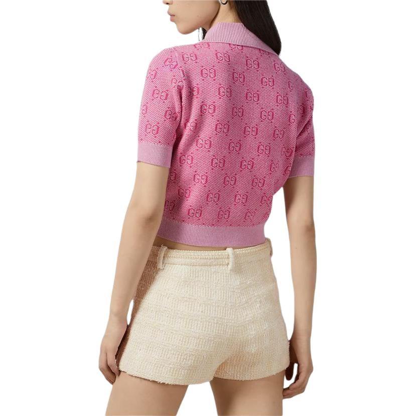 GUCCI Jacquard Polo 'Pink' 773631-XKDK5-5152