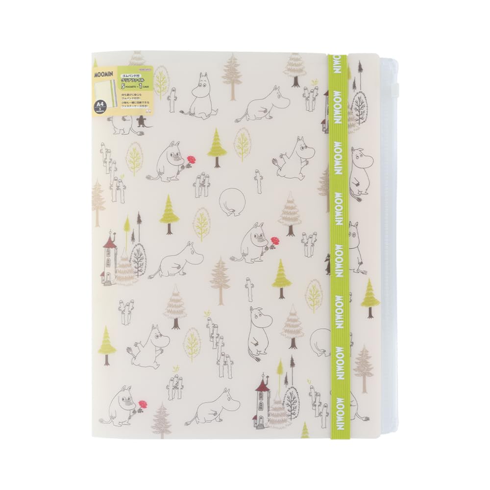 Stationery Moomin Clear File with 25 S2173344 Sun-Star Band, Spring/Summer Moomin,