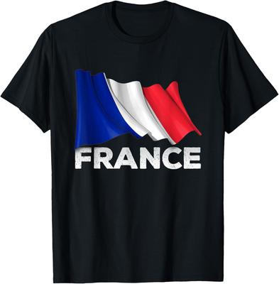 2026 Nouveau T-shirt Drapeau Français Unisexe Coupe Ample Col Rond Manches Courtes Drapeau National Régional Patriotique Graphique Coton T-shirt Vente Chaude