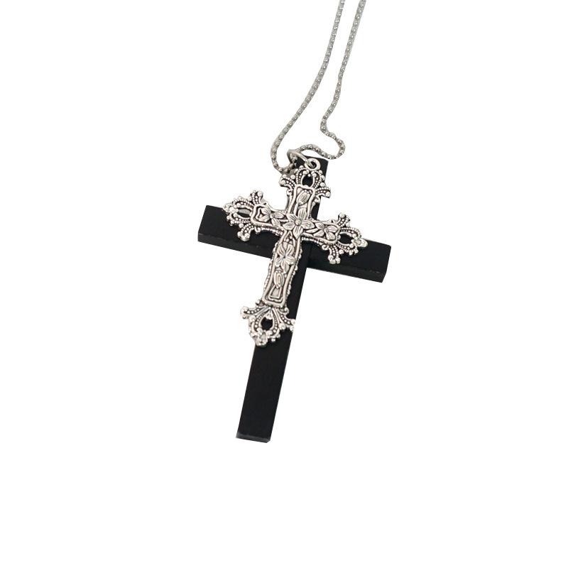 Grand Cross Necklace Praising Cos Halloween Dark Gothic Nun Accessories