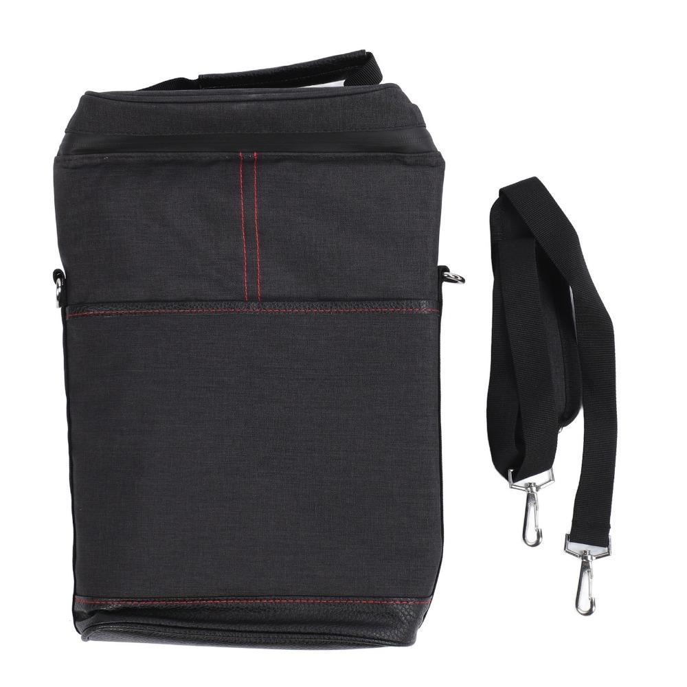 Canvas Material Wine Cooler Bag Black/Grey Portable Wine Tote Insulated Wine Case For Picnic