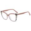 Personality ins retro fashion cat eye frame Internet celebrity large frame anti-blue glasses new color matching glasses frame flat mirror