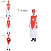 Halloween Themed Party Costume For Men Featuring Creepy Red Cross Priest Design