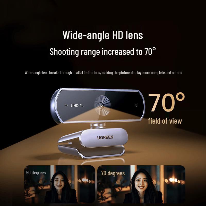 Ugreen 4K USB Webcam with Dual Microphones