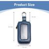 Car Key Fob Case, PU Leather Remote Protector with Clear Window, Car Key Protective Pendant (Royal Blue)
