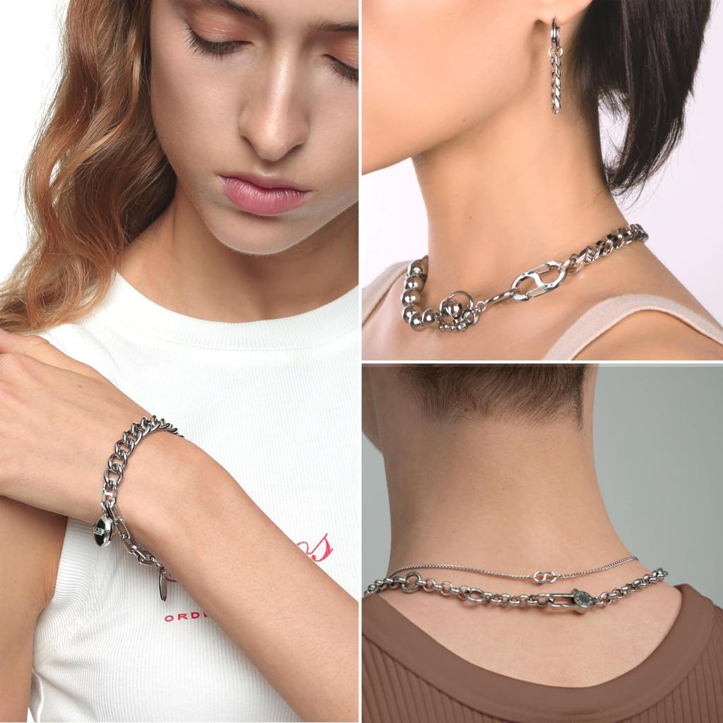 AutCreation Titanium Keychain Snap Bracelet Necklace Jewelry Accessory Silver Carabiner, S-Shaped Connector, Clasp, Clasp, Clasp, Part, Handmade,