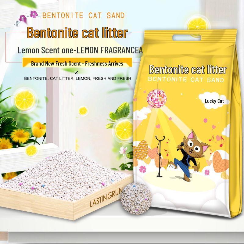 Lemon Deodorizing Bentonite Cat Litter - 1 Kg