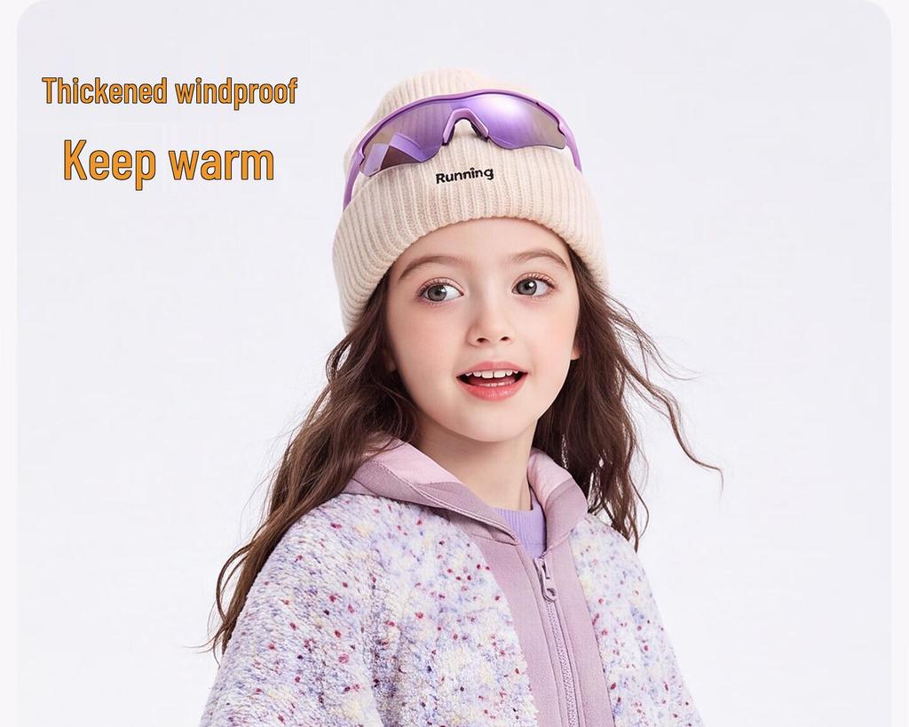 Girls' Floral Fleece-Lined Hooded Winter Jacket