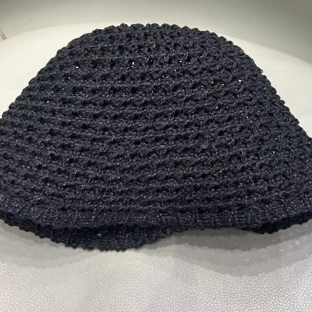 Hand Woven Spring and Summer New Breathable Bucket Hat Versatile Travel Sunshade Sunscreen Fashionable Sweet Basin Hat Tide