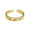 Medieval Retro Niche Bamboo Joint Open Ring Enamel Dripping Oil Landscape Adjustable Ancient High-End Accessories Women