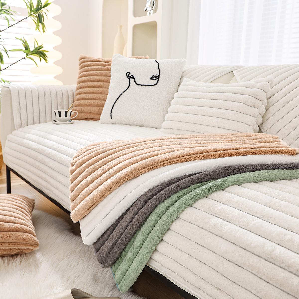 

Французский вход, люкс, плюшевая диванная подушка, утолщенная, теплая, диванная, полотенце, кремовая, ветровая, нескользящая, диванная подушка, чехол для дивана 70*70cm