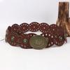 European and American Dot Diamond Round Cake Splicing Ethnic Storm West Asian Retro Women's Belt