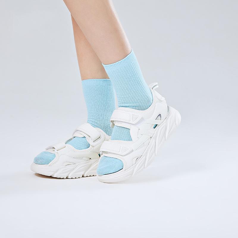 Kappa Back-To-Back Trendy Striped Summer Outdoor Breathable Lightweight Comfortable Durable Sports Sandals Women Sandals White K0D45LL02D-012