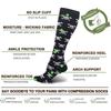 Varikozele Socken Kompressionssocken Halloween Totenkopf Knochen Fledermaus Zahn Herren Sportstrümpfe Radfahren Laufen Krankenschwester Damen Socken Geschenk