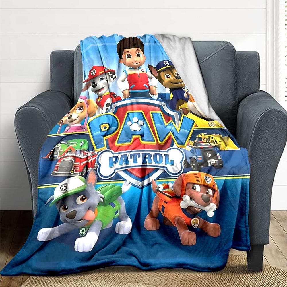 1pc Paw Patrol Soft & Warm Flannel Blanket, Multi-Purpose Throw Blanket for Couch, Sofa, Office, Bed, Camping, Travel 128