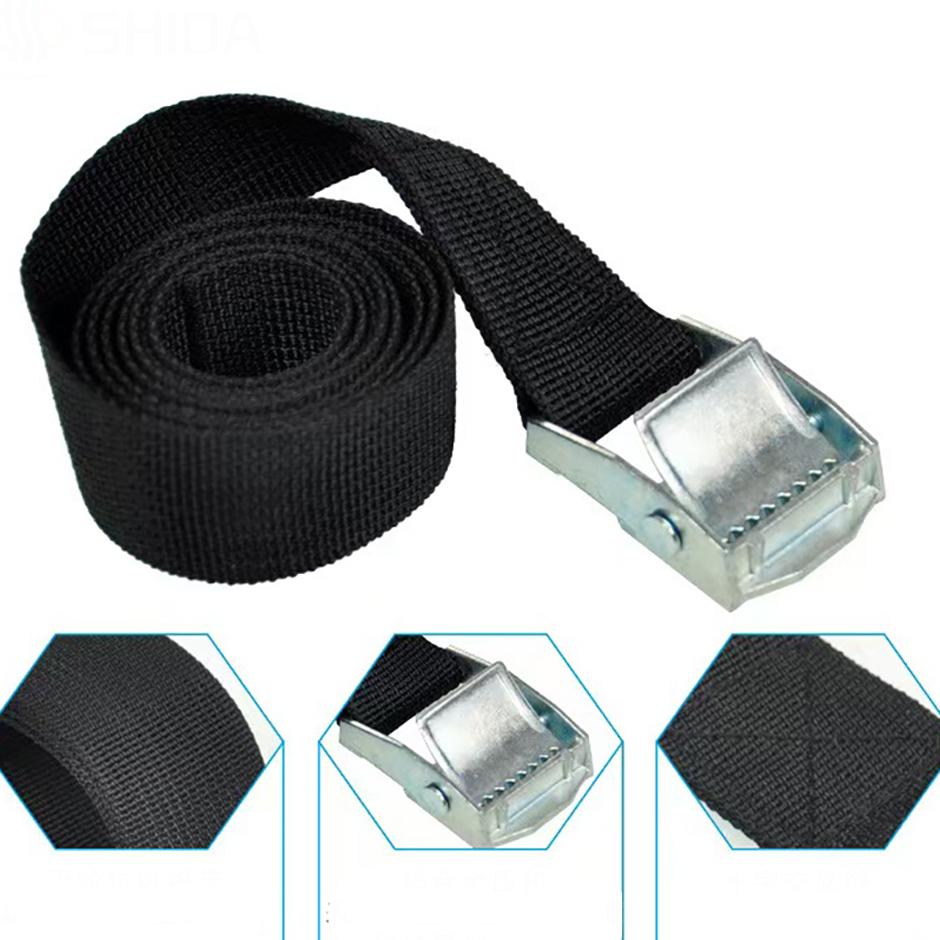 2M Buckle Tie-Down Belt Cargo Straps for Car Motorcycle Bike With Metal Buckle Tow Rope Strong Ratchet Belt for Luggage Bag