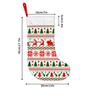 Christmas Decoration Fireplace Hanging stockingChristmas Stockings 1pc 45.72 Cm, Christmas Pattern Green Red P